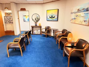 The waiting room of the clinic